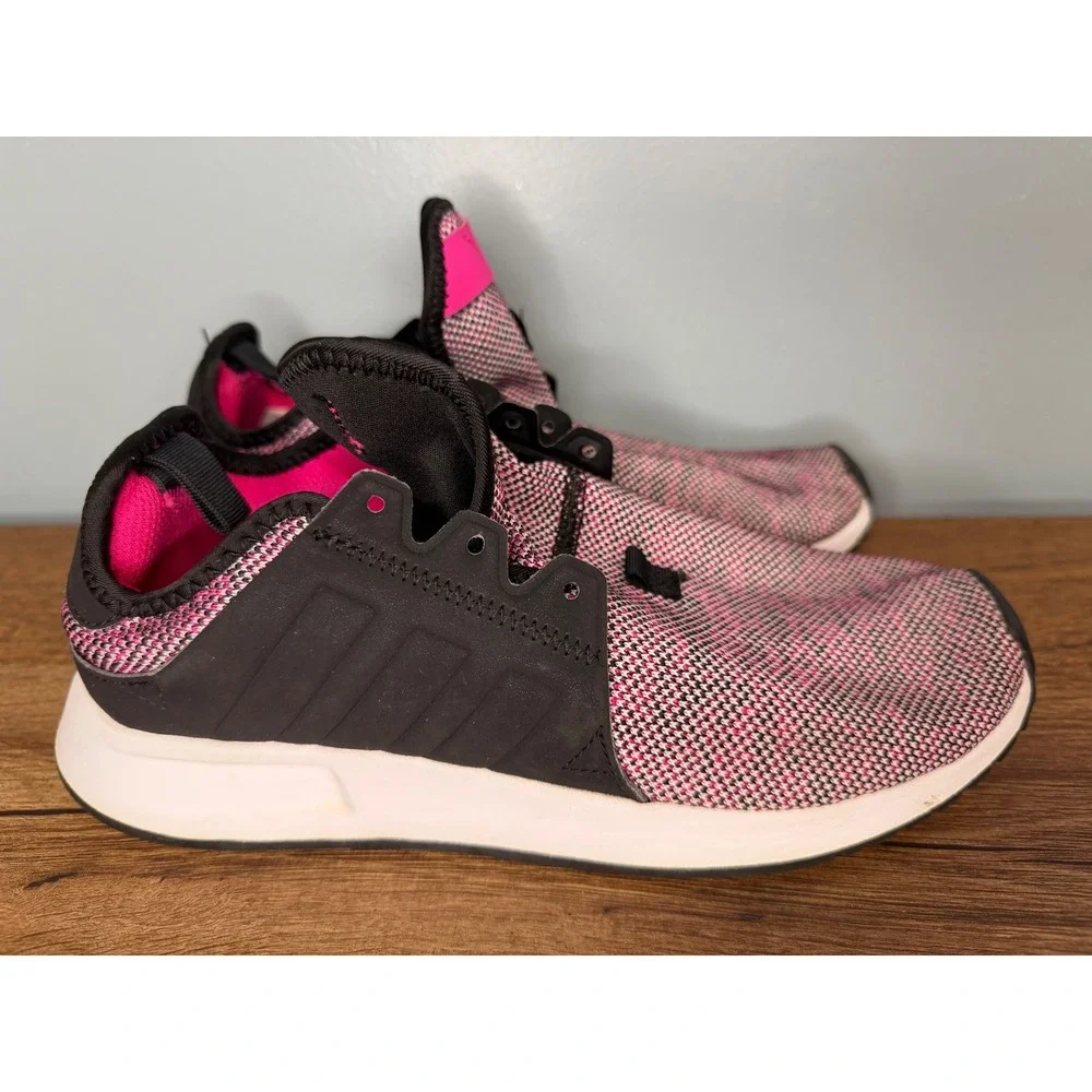 Adidas Originals X_PLR Shock Pink Black Knit Running‎ Shoes B37438 Womens 6.5